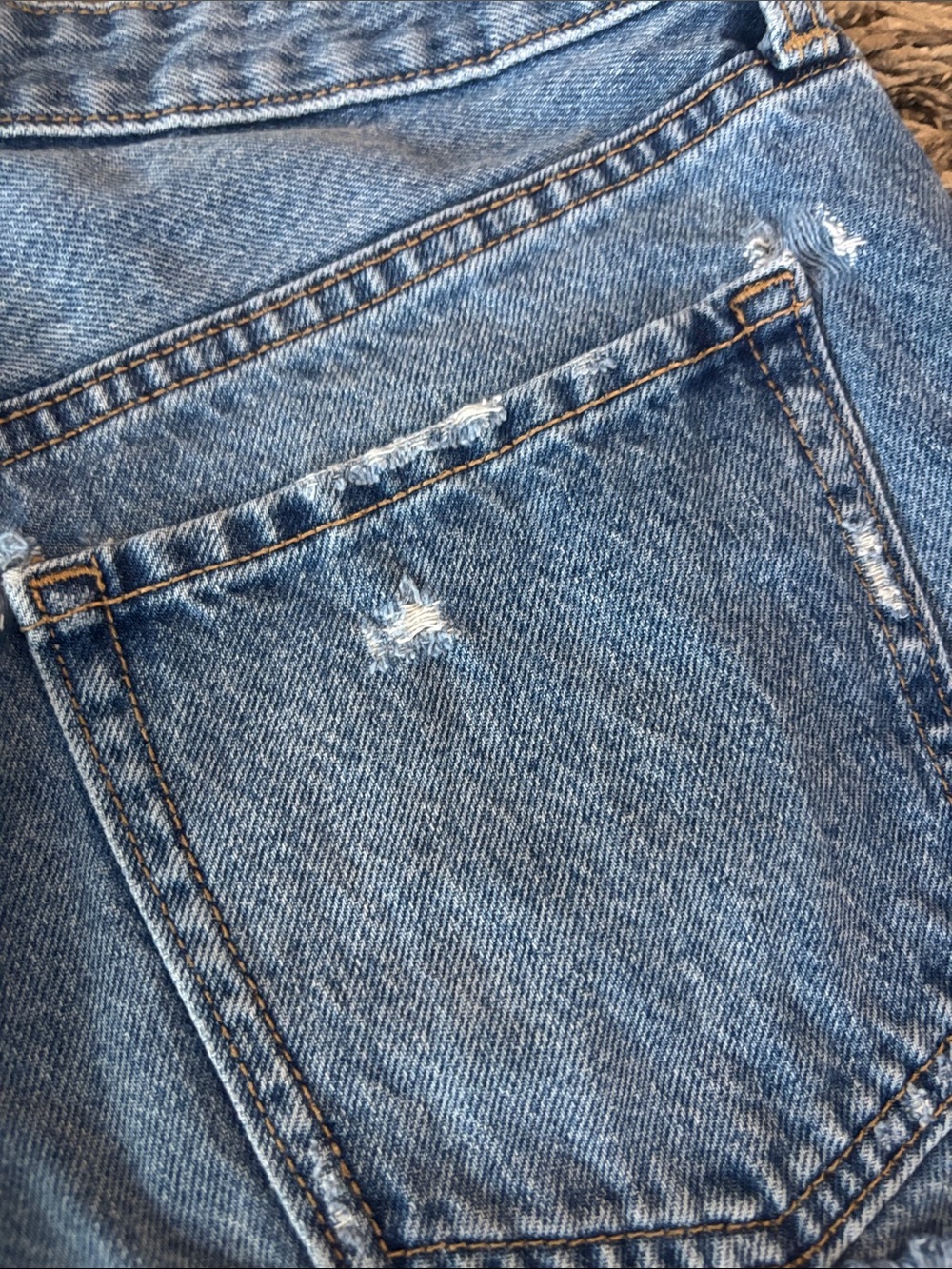 Old Navy OG Short High Rise Distressed Denim Shorts with Embroidered Accents - Picture 8 of 11